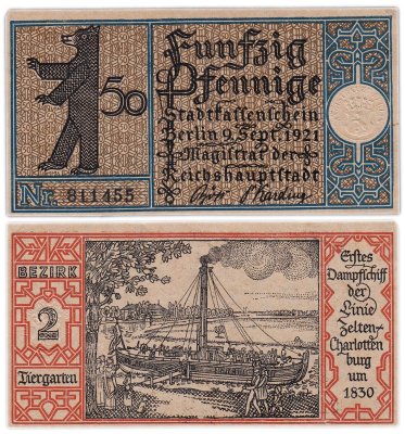 купить Германия 50 пфеннигов 1921 нотгельд 2 вариант