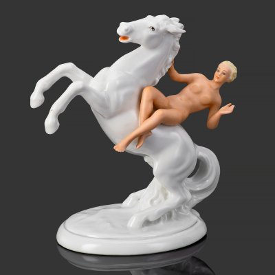 купить Статуэтка "Обнаженная наездница" ("Амазонка"), фарфор, роспись, Schaubach-Kunst, Wallendorf, Германия, 1926-1953 гг.