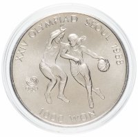Купить Южная Корея 1000 вон 1986 "XXIV летние Олимпийские Игры, Сеул 1988 - Баскетбол"