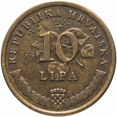 купить Хорватия 10 лип (lipa) 1993-2019 надпись на хорватском, случайная дата