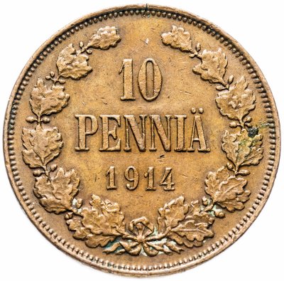 купить 10 пенни 1914, монета для Финляндии