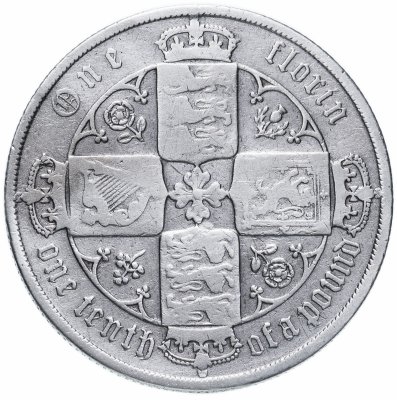купить Великобритания 2 шиллинга (флорин, shillings) 1880 "Готический флорин"