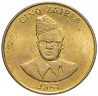 купить Заир 5 заиров (zaire) 1987