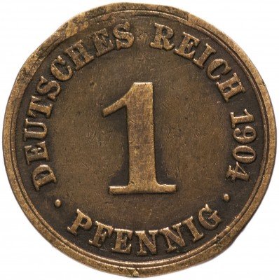 купить Германия 1 рейх пфенниг 1904 "А"