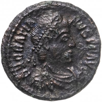 купить Римская империя, Грациан, 367-383 гг., центенионалий (реверс: легенда обрамлена венком)
