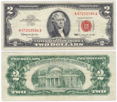 купить США 2 доллара 1963 (Pick 382a)