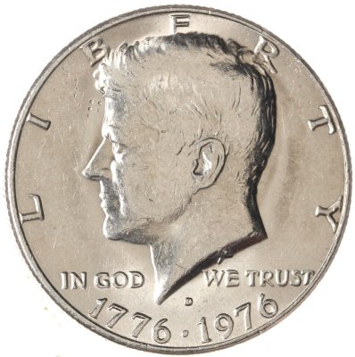 купить США 50 центов (1/2 доллара, half dollar) 1976 D "Kennedy Half Dollar (Кеннеди)"