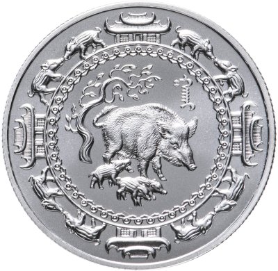 купить Монголия 500 тугриков 2007 UNC "Год свиньи - Лунный календарь"