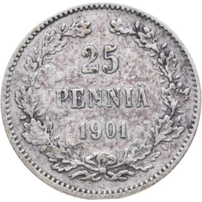 купить 25 пенни (pennia) 1901 L Российская Финляндия