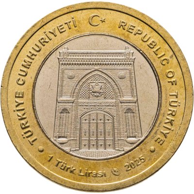 купить Турция 1 лира (lira) 2025 "Большой базар"