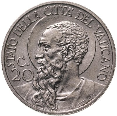 купить Ватикан 20 чентезимо 1932