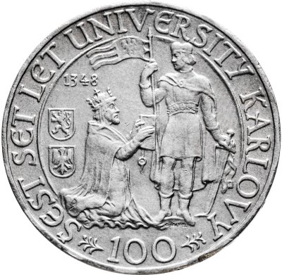 купить Чехословакия 100 крон (korun) 1948 600 лет Карлову университету