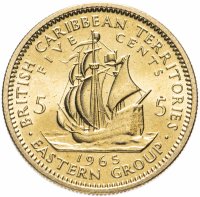 купить Восточные Карибы 5 центов (cents) 1965