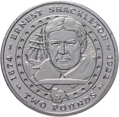 купить Южная Георгия и Южные Сэндвичевы острова 2 фунта 2007 "Эрнест Генри Шеклтон"