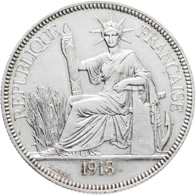 купить Французский Индокитай 1 пиастр (piastre) 1913