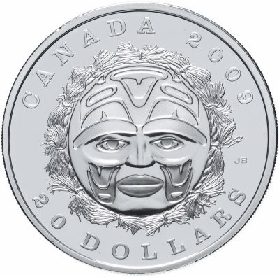 купить Канада 20 долларов 2009 "Маска"