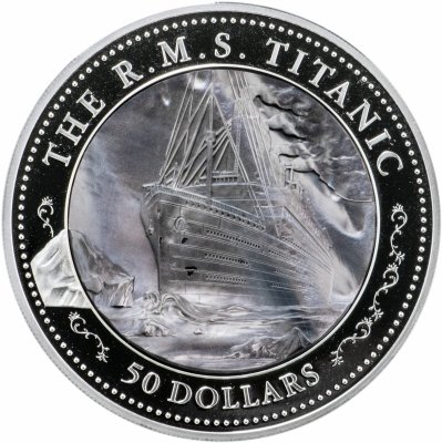 купить Фиджи 50 доллара 2012 "Титаник" в футляре с сертификатом Редкость