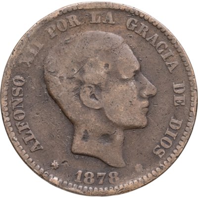 купить Испания 10 сентимо (centimos) 1878