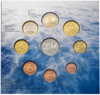 купить Финляндия полный годовой набор евро для обращения 2005 (8 штук, UNC, с жетоном Rahasarja I), в буклете
