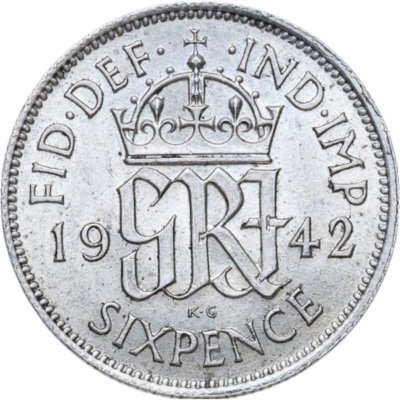 купить Великобритания 6 пенсов (pence) 1942
