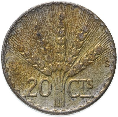 купить Уругвай 20 сентесимо (centesimos) 1942