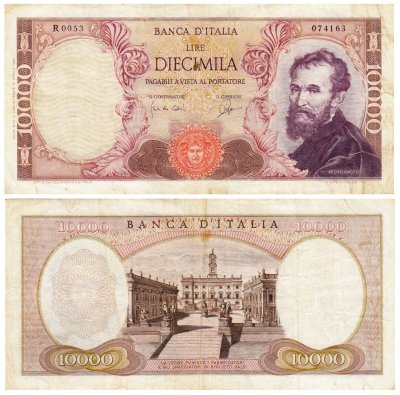 купить Италия 10000 лир 1962 (Pick 97a)