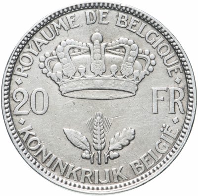 купить Бельгия 20 франков (francs) 1935