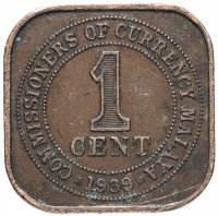 Купить Малайя 1 цент (cent) 1939