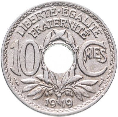 купить Франция 10 сантимов 1919