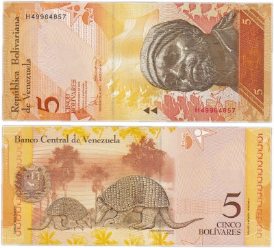 купить Венесуэла 5 боливаров 2008 (Pick 89c) 19.12.2008