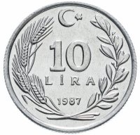 купить Турция 10 лир (lira) 1987