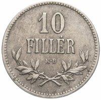 Купить Австро-Венгрия 10 филлеров 1915, монета для Венгрии