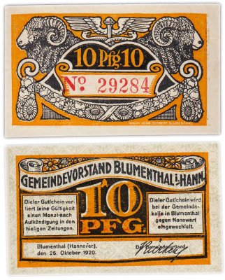 купить Германия 10 пфеннигов 1920
