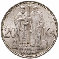 купить Словакия 20 крон 1941 "Святые Кирилл и Мефодий"