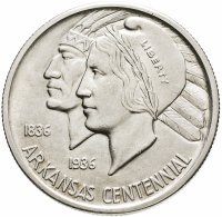 купить США 50 центов (1/2 доллара, half dollar) 1936 "S" "100 лет штату Арканзас"