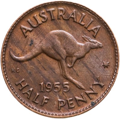 купить Австралия 1/2 пенни (penny) 1955