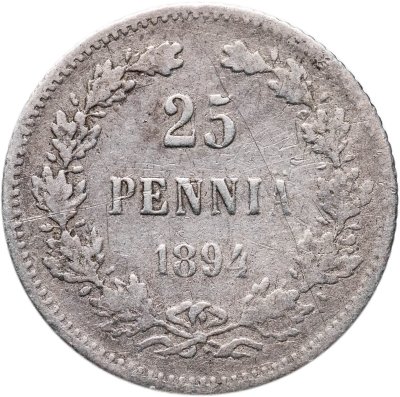 купить 25 пенни 1894 L, монета для Финляндии