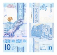 купить Аруба - 10 флоринов 2019 года "Черепаха. Руины мельницы Буширибана" UNC
