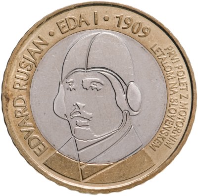 купить Словения 3 евро 2009 "100 лет первому авиаполету"