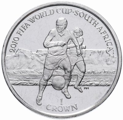 купить Остров Мэн 1 крона (crown) 2010 Чемпионат мира по футболу 2010