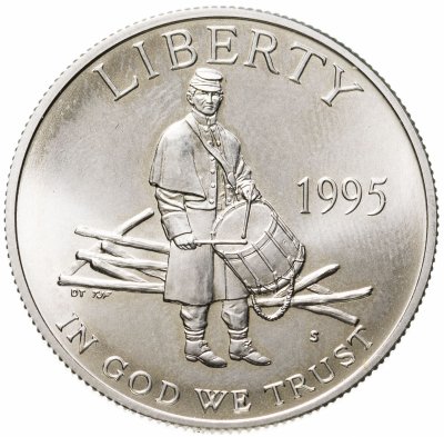купить США 50 центов (cents) 1995 "Поля сражений гражданской войны"