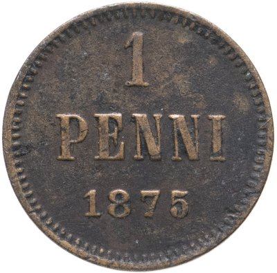 купить 1 пенни (penny) 1875