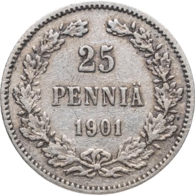 купить 25 пенни 1901 L, монета для Финляндии