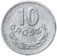Купить Польша 10 грошей (groszy) 1961-1985 случайный год