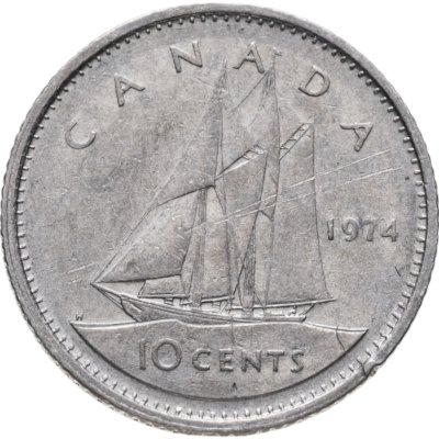 купить Канада 10 центов (cents) 1974