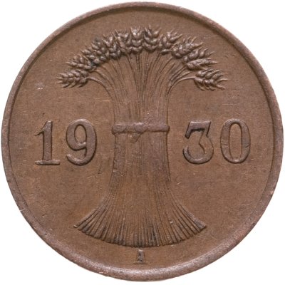 купить Германия (Веймарская республика) 1 рейхспфенниг (reichspfennig) 1930