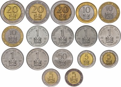 купить Кения набор из 17 монет 2005-2010