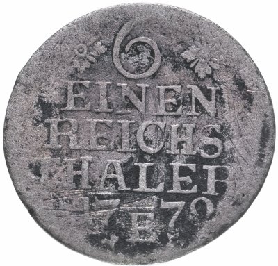 купить Пруссия 1/6 рейхсталера (reichsthaler) 1770