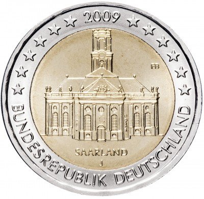 купить Германия 2 евро 2009 J "Федеральные земли Германии: Саар"
