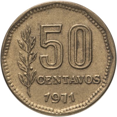 купить Аргентина 50 сентаво 1971